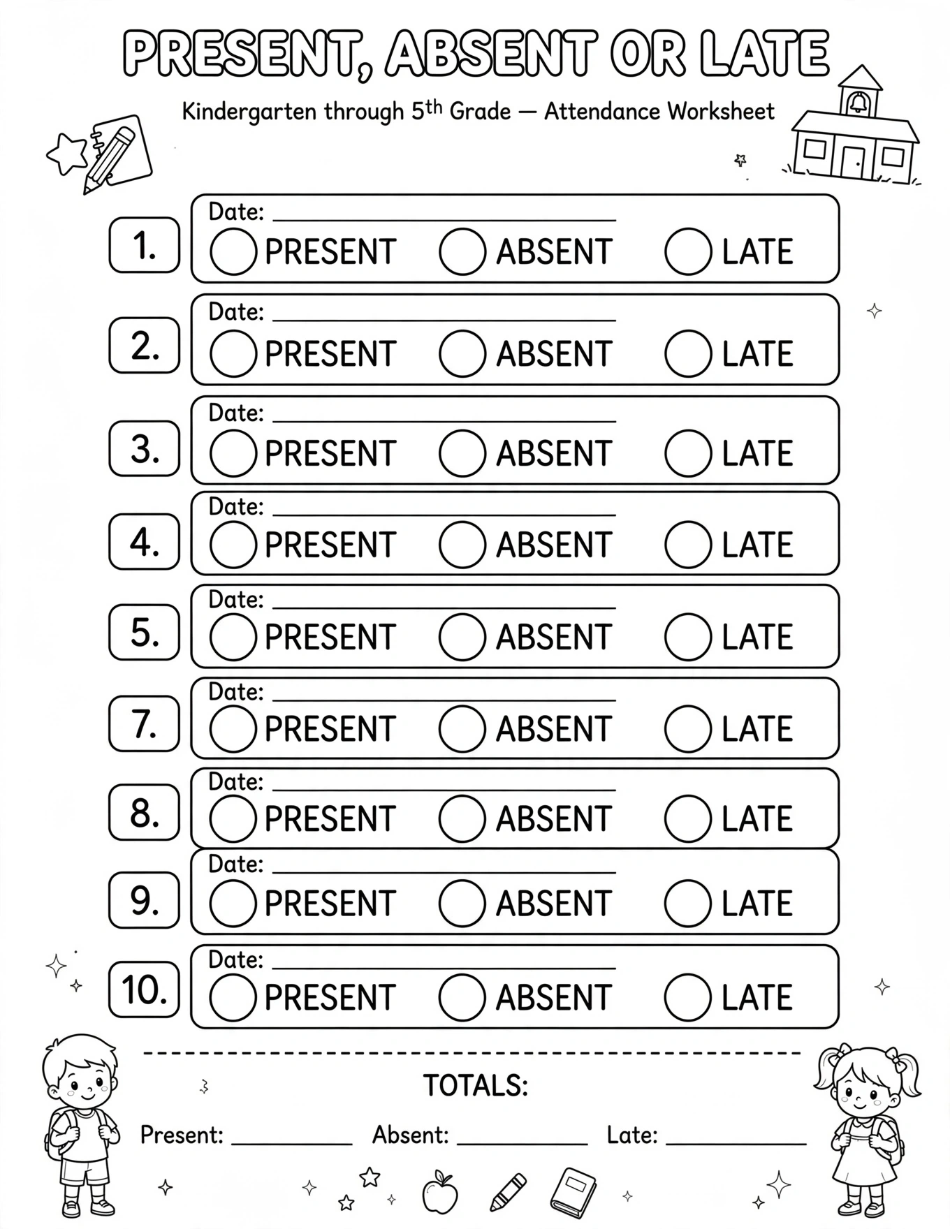 School Calendar For Kids - READING CALENDAR