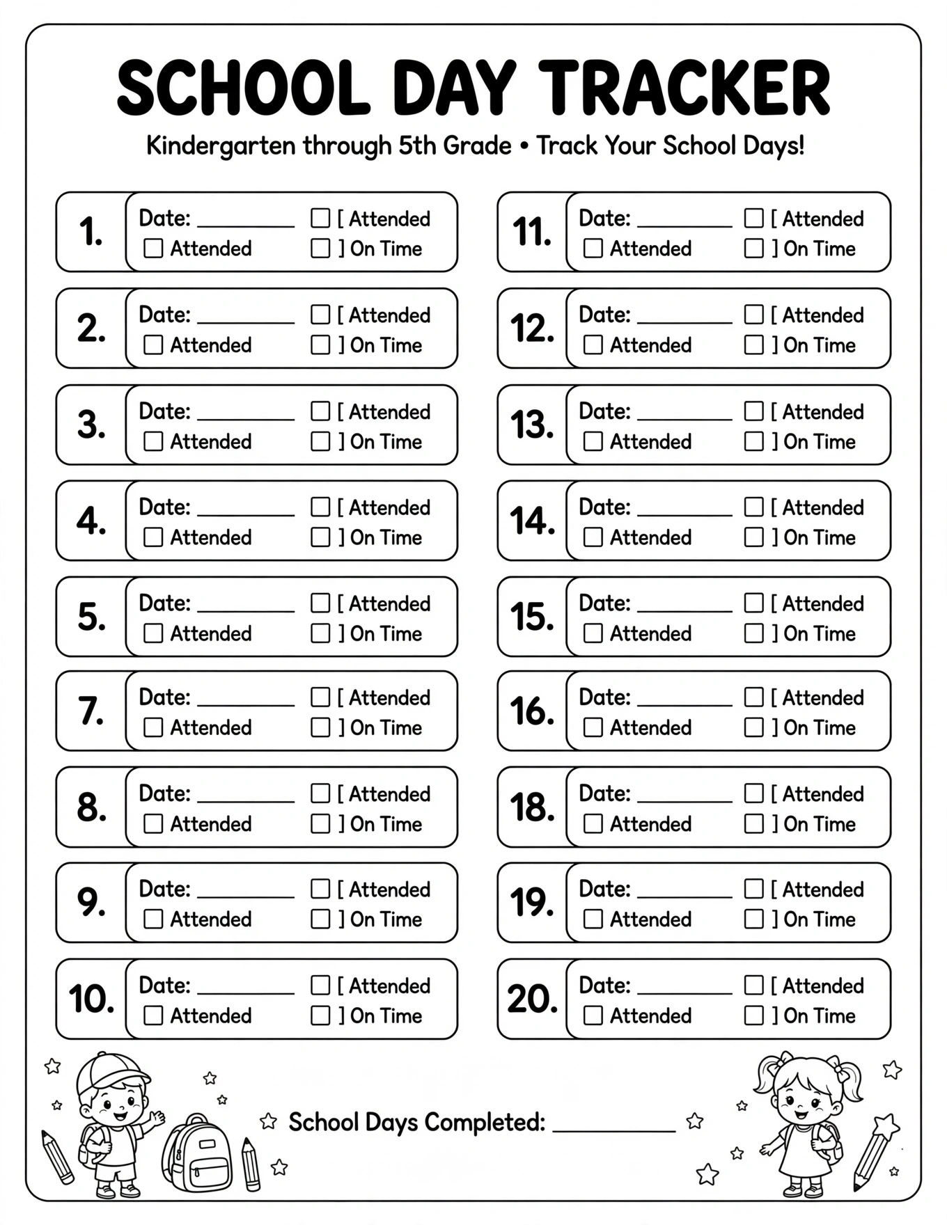 School Calendar For Kids - DESIGN YOUR OWN SCHOOL CALENDAR