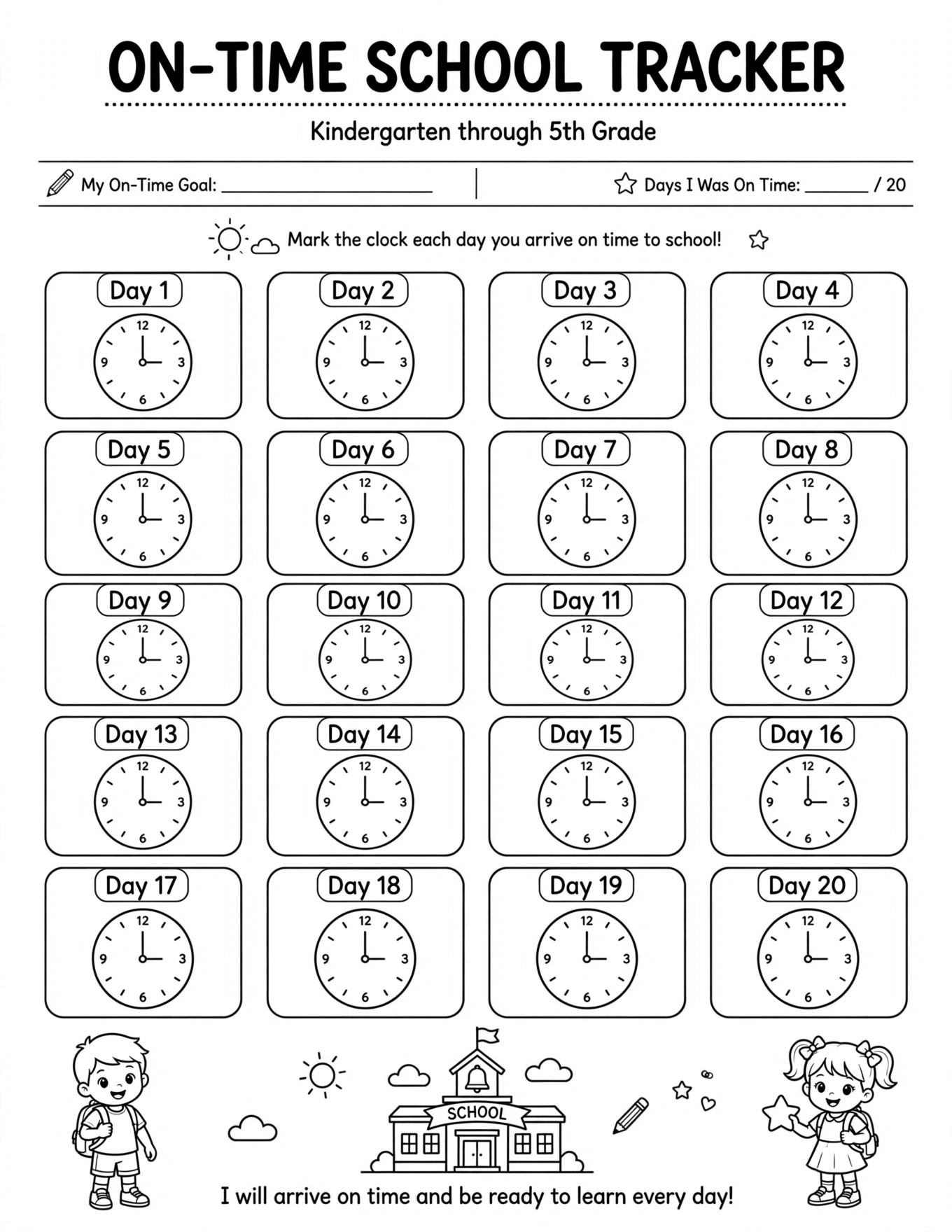 School Calendar For Kids - SCHOOL CALENDAR CHALLENGE