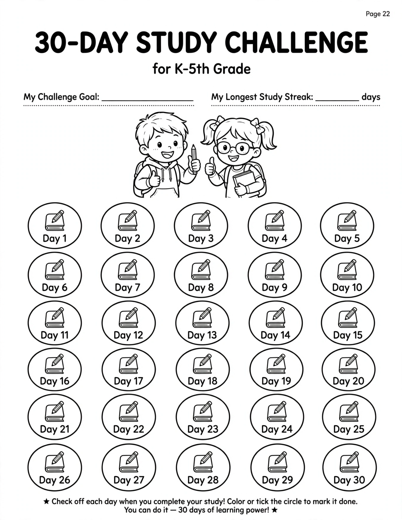 Study Planner For Kids - STUDY PLANNER CHALLENGE