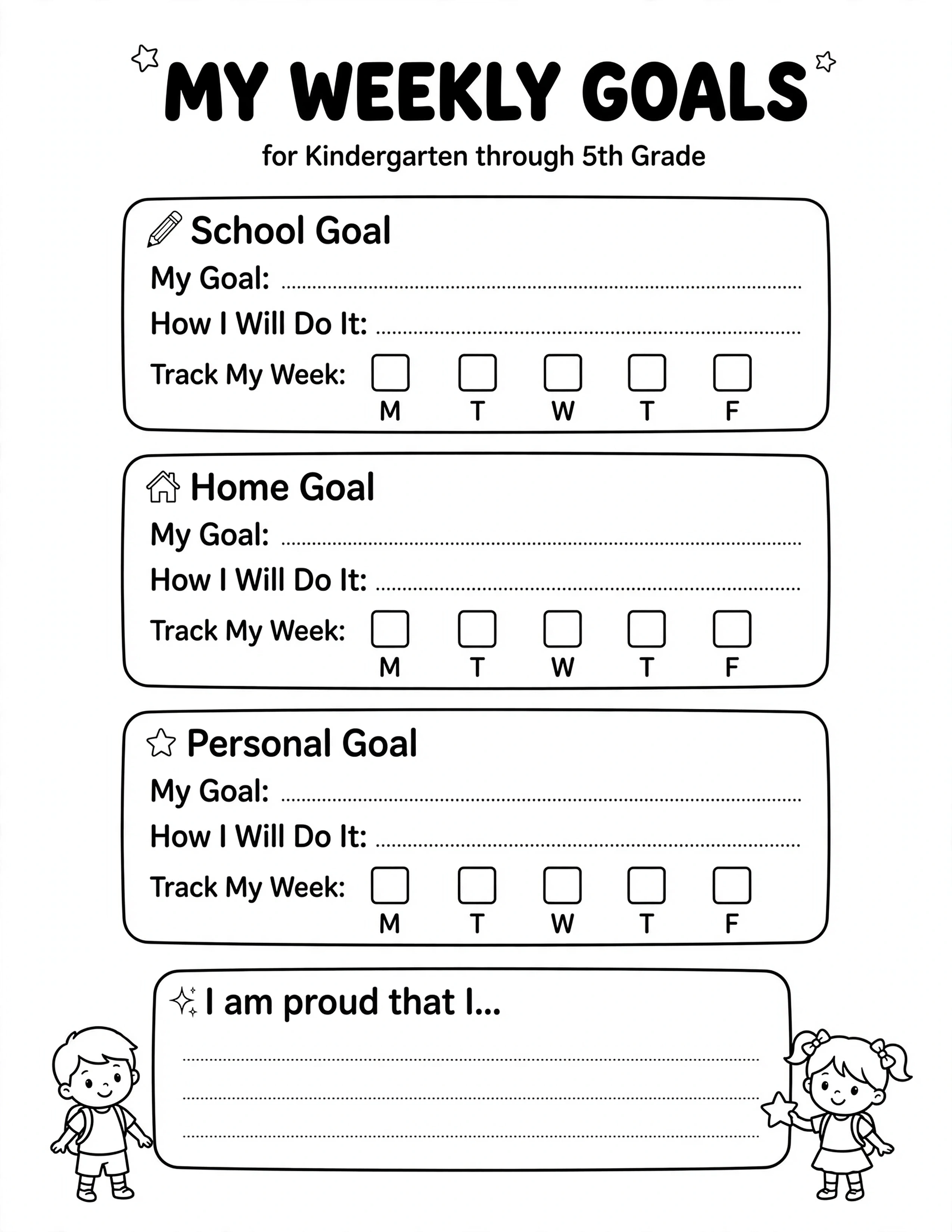 Weekly Planner For Kids - WEEKEND PLAN