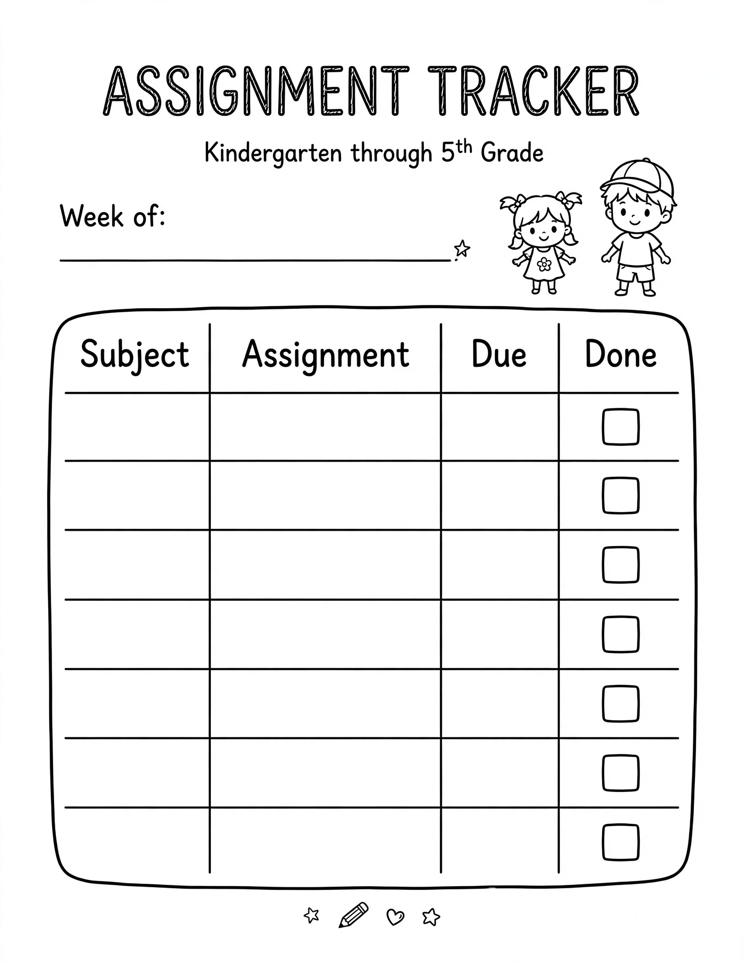 Weekly Planner For Kids - MY TOP PRIORITIES