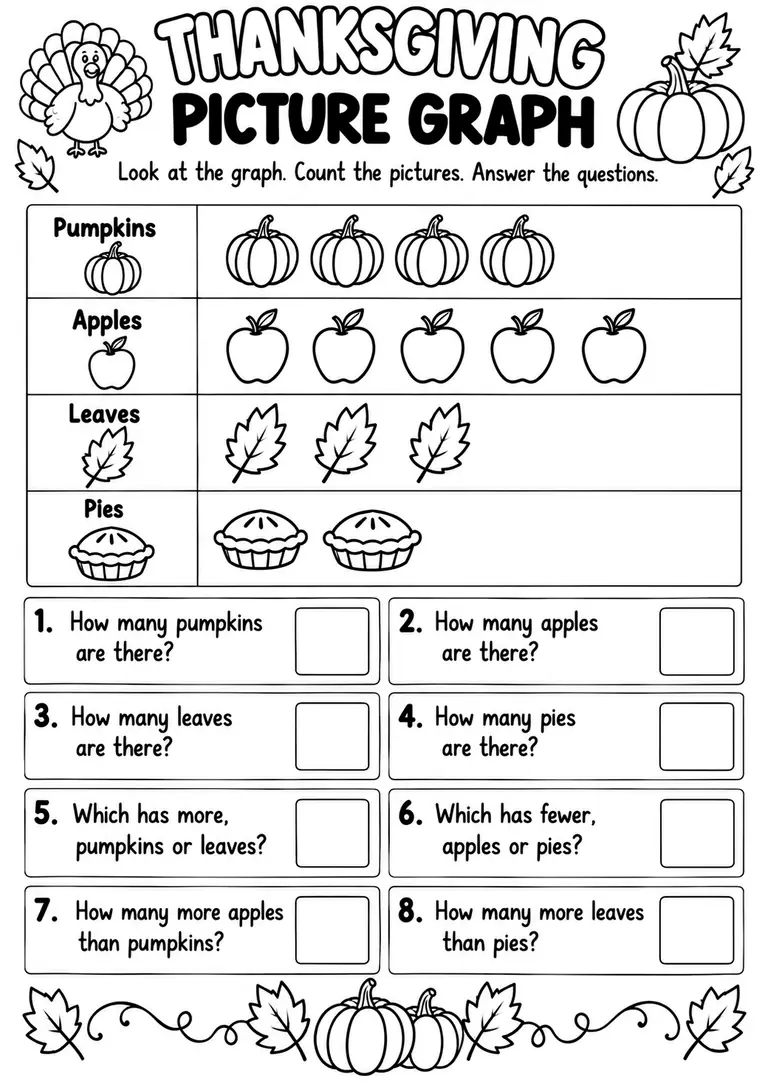 Winter Same Number for Kindergarten, 1st Grade